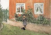 Carl Larsson Brita,a Cat and a Sandwich oil painting picture wholesale